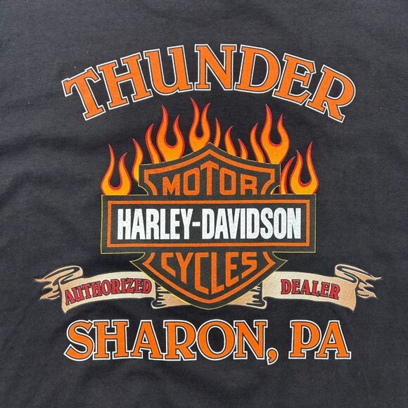 Vintage Harley Davidson Graphic Tee Mens Large VR1000 Dead Stock y2k Flames - Picture 4 of 9